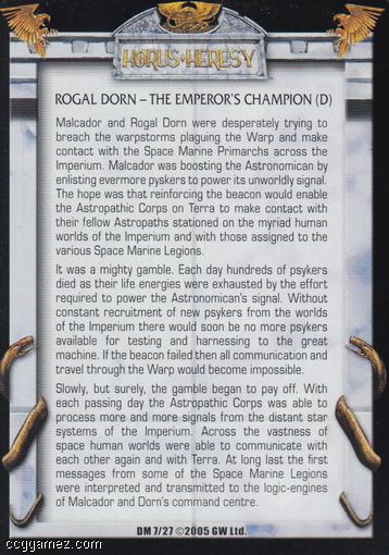 Rogal Dorn - The Emperors Champion (d)